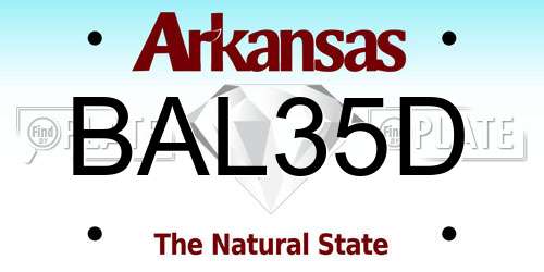 BAL35D Arkansas License Plate