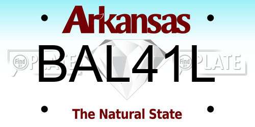 BAL41L Arkansas License Plate