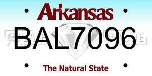 BAL7096 Arkansas License Plate