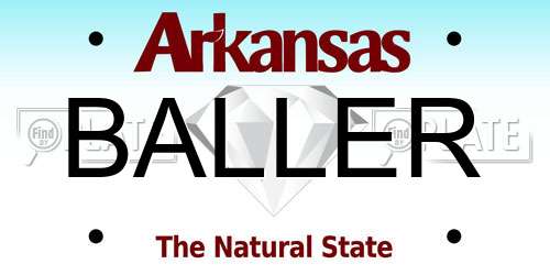 BALLER Arkansas License Plate