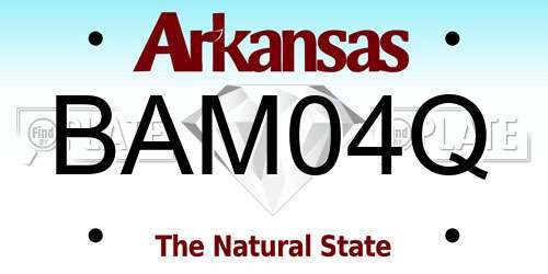 BAM04Q Arkansas License Plate