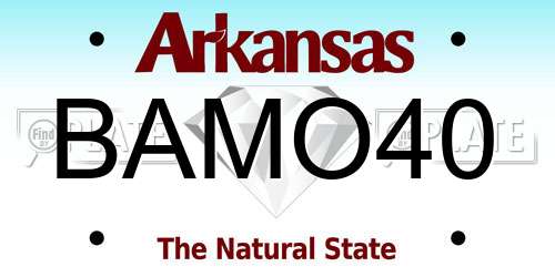 BAMO40 Arkansas License Plate