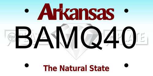 BAMQ40 Arkansas License Plate