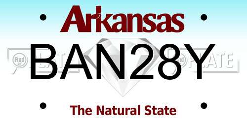 BAN28Y Arkansas License Plate