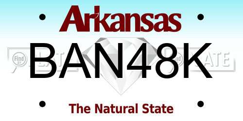 BAN48K Arkansas License Plate