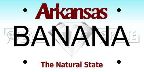 BANANA Arkansas License Plate