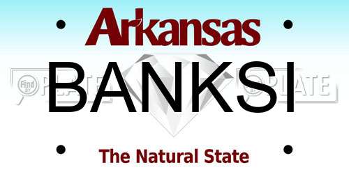 BANKSI Arkansas License Plate