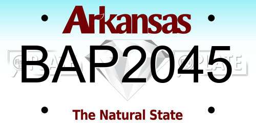 BAP2045 Arkansas License Plate