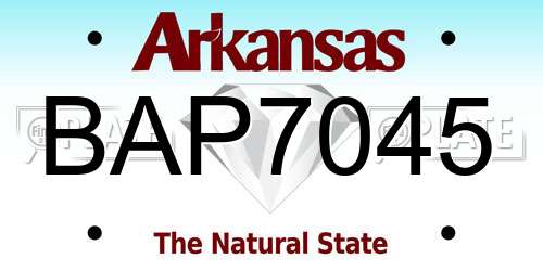 BAP7045 Arkansas License Plate