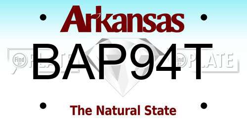 BAP94T Arkansas License Plate