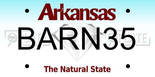 BARN35 Arkansas License Plate
