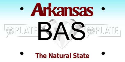 BAS Arkansas License Plate