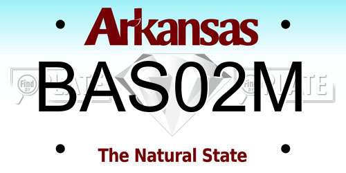 BAS02M Arkansas License Plate