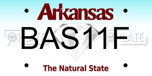 BAS11F Arkansas License Plate