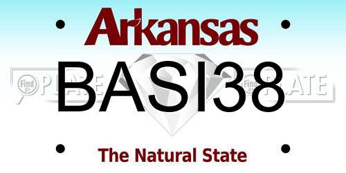 BASI38 Arkansas License Plate