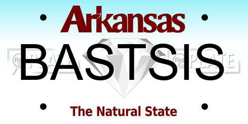 BASTSIS Arkansas License Plate