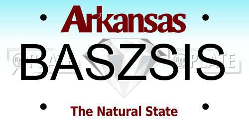 BASZSIS Arkansas License Plate