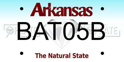 BAT05B Arkansas License Plate