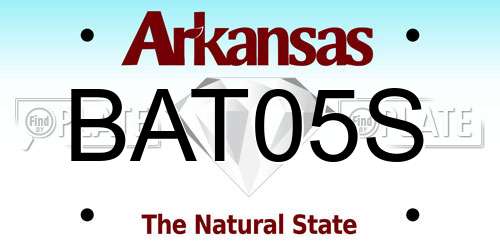BAT05S Arkansas License Plate