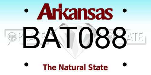 BAT088 Arkansas License Plate