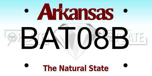 BAT08B Arkansas License Plate