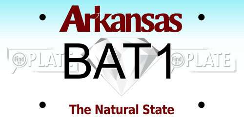 BAT1 Arkansas License Plate