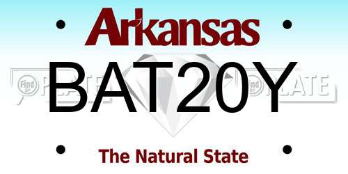 BAT20Y Arkansas License Plate