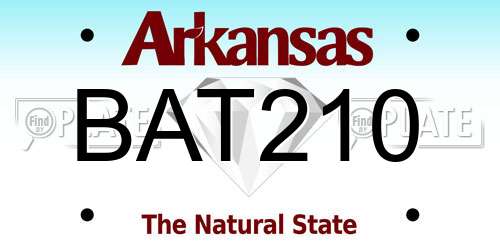 BAT210 Arkansas License Plate