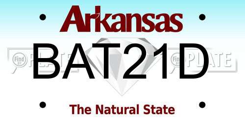 BAT21D Arkansas License Plate