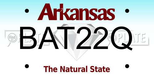 BAT22Q Arkansas License Plate