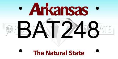 BAT248 Arkansas License Plate