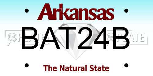 BAT24B Arkansas License Plate