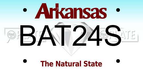 BAT24S Arkansas License Plate
