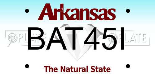 BAT45I Arkansas License Plate