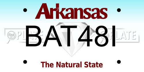 BAT48I Arkansas License Plate