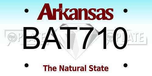 BAT710 Arkansas License Plate