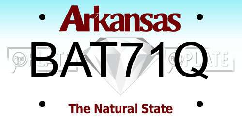 BAT71Q Arkansas License Plate