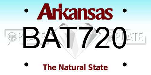 BAT720 Arkansas License Plate