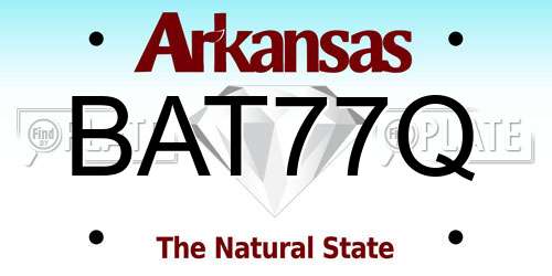 BAT77Q Arkansas License Plate