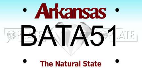BATA51 Arkansas License Plate