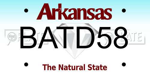 BATD58 Arkansas License Plate