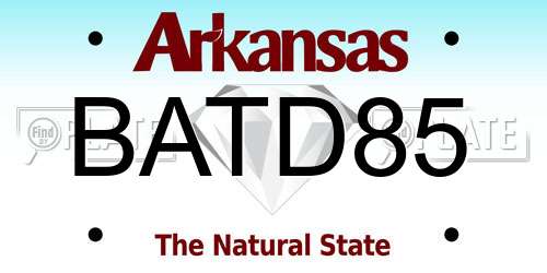 BATD85 Arkansas License Plate