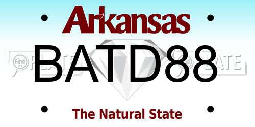 BATD88 Arkansas License Plate
