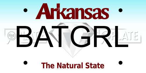 BATGRL Arkansas License Plate