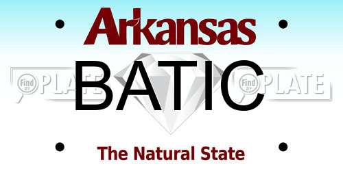 BATIC Arkansas License Plate