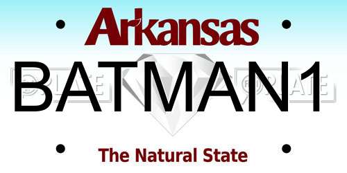 BATMAN1 Arkansas License Plate