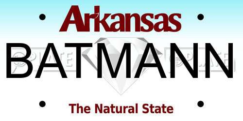 BATMANN Arkansas License Plate