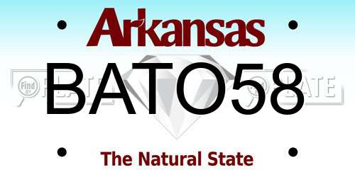 BATO58 Arkansas License Plate