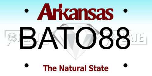 BATO88 Arkansas License Plate