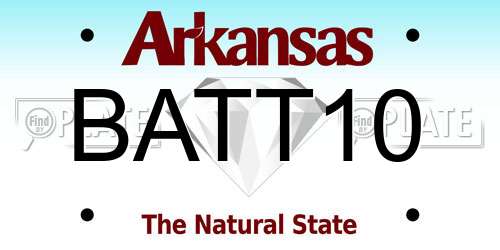 BATT10 Arkansas License Plate